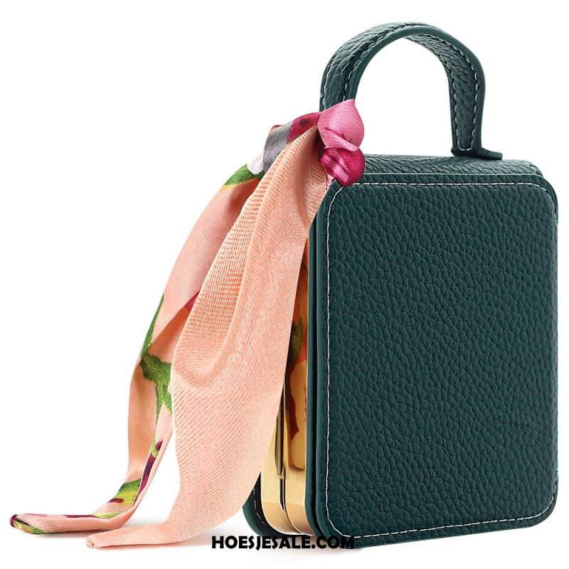 Hoesje Voor Samsung Galaxy Z Flip 7 Spiegel En Kaarthouder