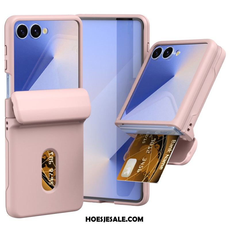 Hoesje Voor Samsung Galaxy Z Flip 7 Veerscharnier En Kaarthouder