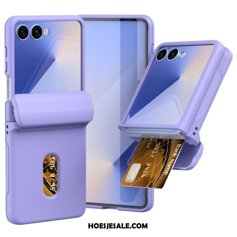 Hoesje Voor Samsung Galaxy Z Flip 7 Veerscharnier En Kaarthouder