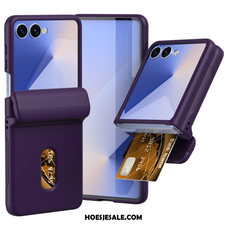 Hoesje Voor Samsung Galaxy Z Flip 7 Veerscharnier En Kaarthouder