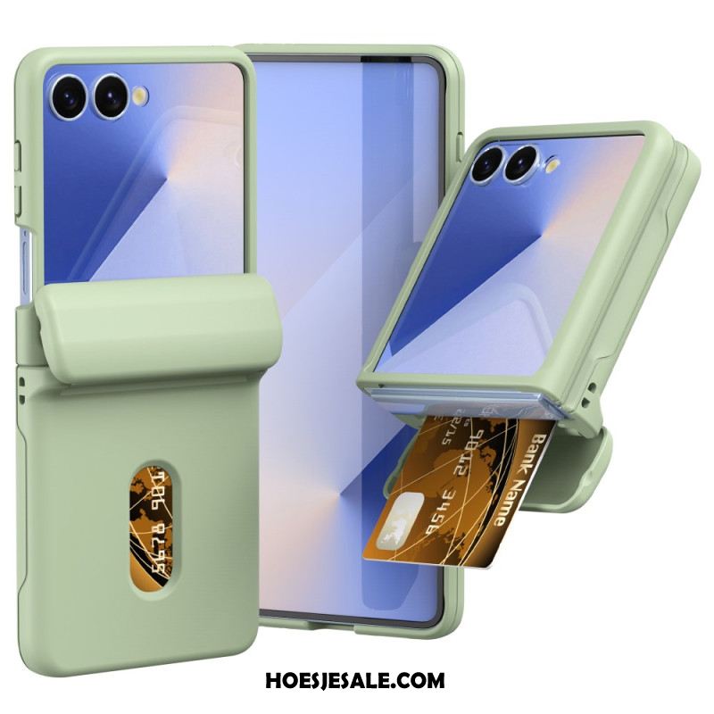 Hoesje Voor Samsung Galaxy Z Flip 7 Veerscharnier En Kaarthouder