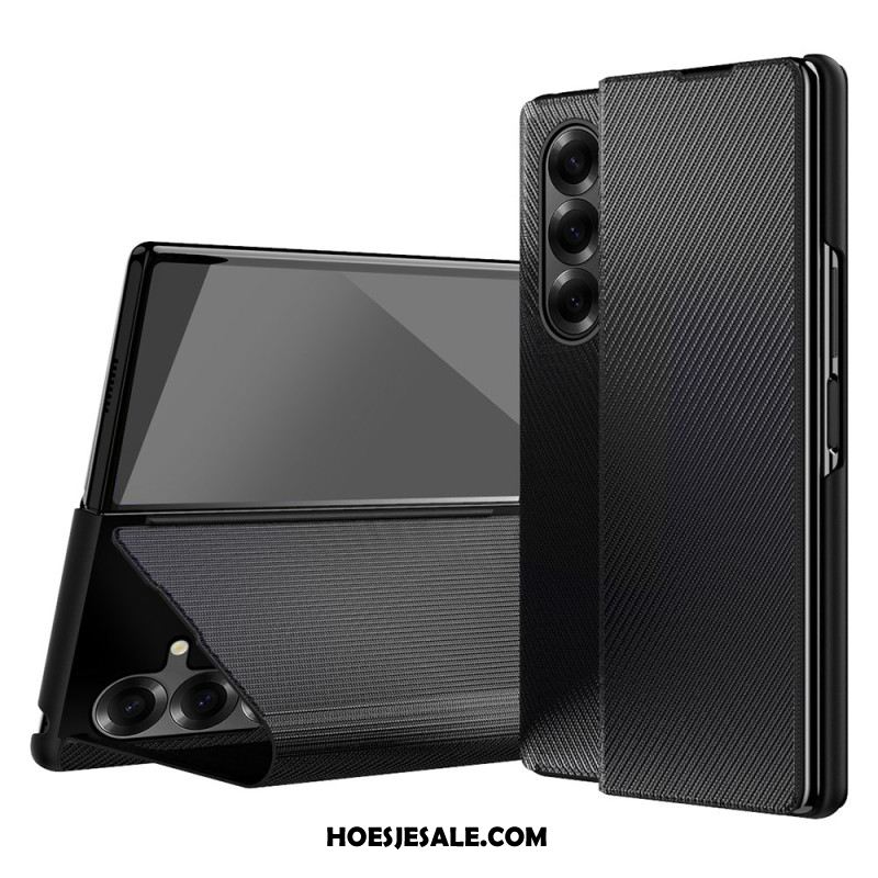 Hoesje Voor Samsung Galaxy Z Fold 7 Lederlook Met Geïntegreerde Standaard