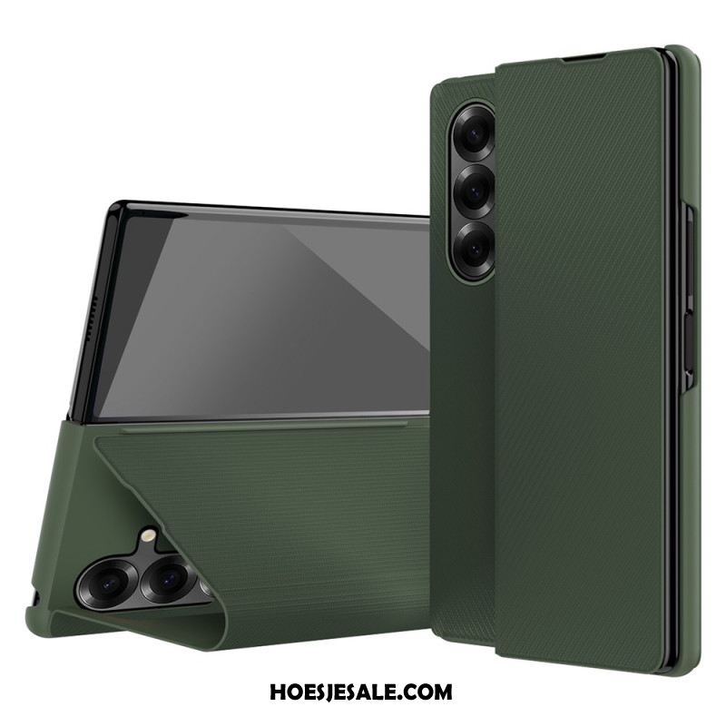 Hoesje Voor Samsung Galaxy Z Fold 7 Lederlook Met Geïntegreerde Standaard