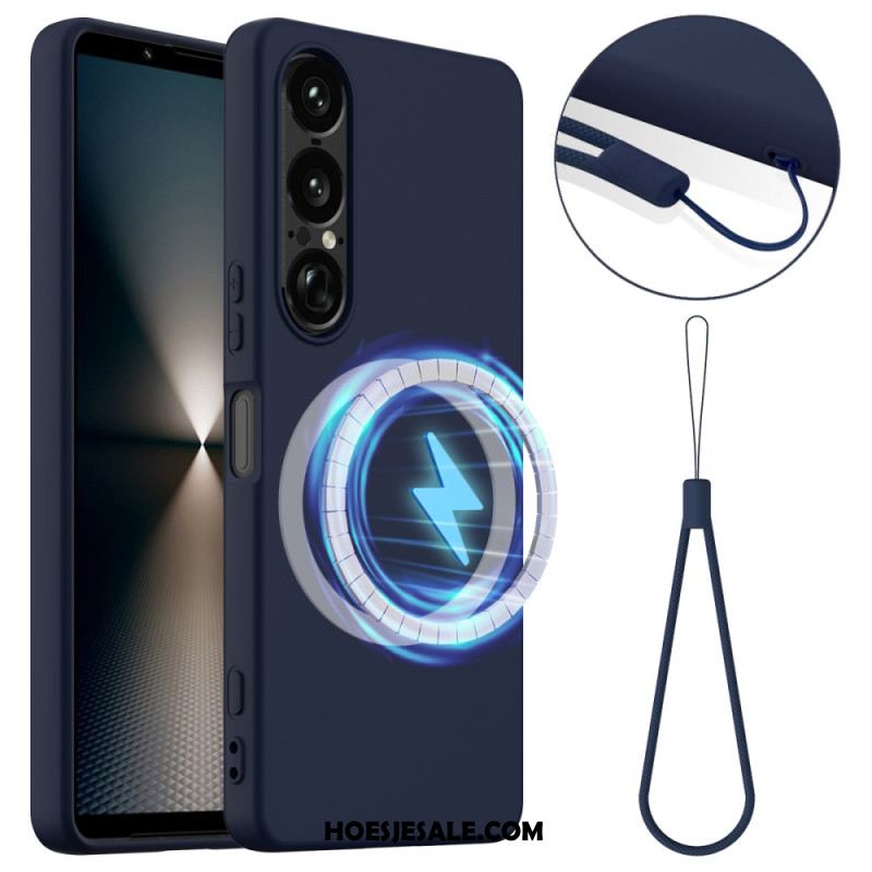 Hoesje Voor Sony Xperia 1 Vii Magsafe-compatibele Siliconen Met Koord