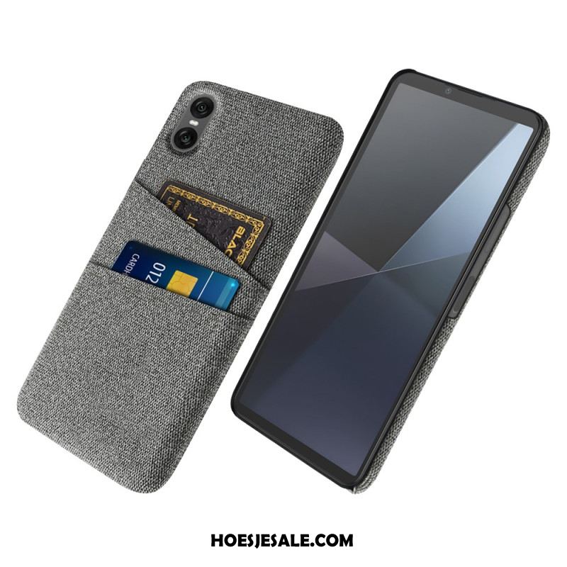 Hoesje Voor Sony Xperia 10 Vii Stoffen Kaarthouder