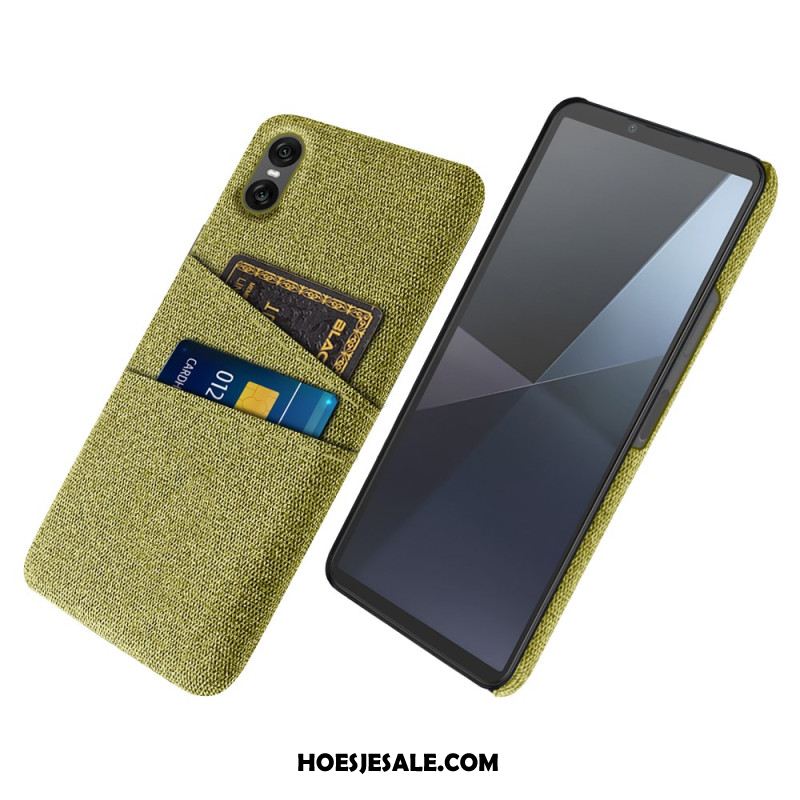 Hoesje Voor Sony Xperia 10 Vii Stoffen Kaarthouder