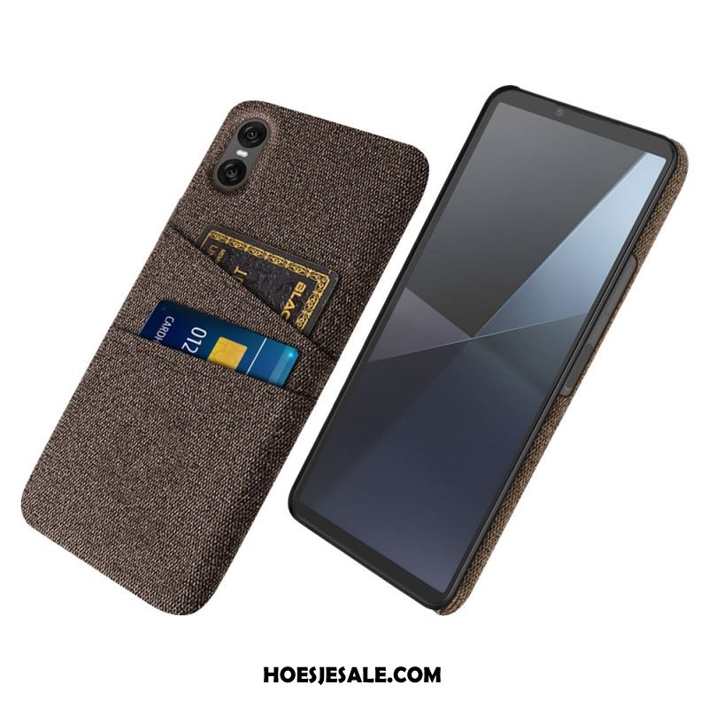 Hoesje Voor Sony Xperia 10 Vii Stoffen Kaarthouder