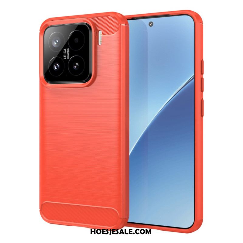 Hoesje Voor Xiaomi 15 Geborsteld Koolstofvezel