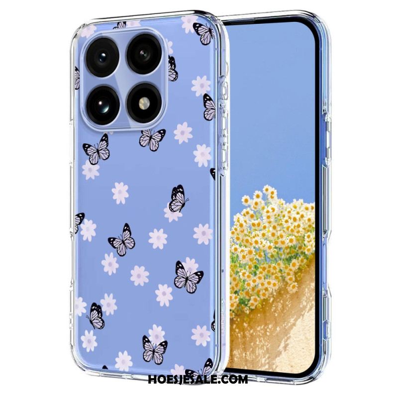 Hoesje Voor Xiaomi 15t Transparant Bloemenpatroon