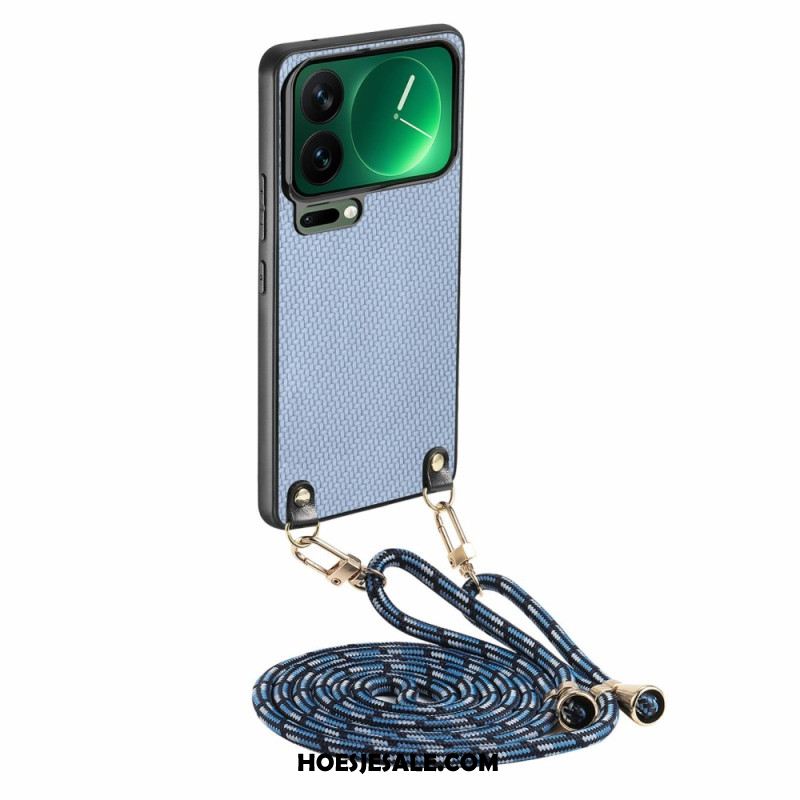 Hoesje Voor Xiaomi 17 Pro Koolstofvezeltextuur