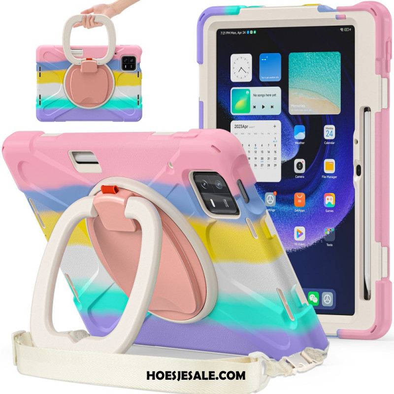 Hoesje Voor Xiaomi Pad 6 Draaibare Standaard Met Schouderriem