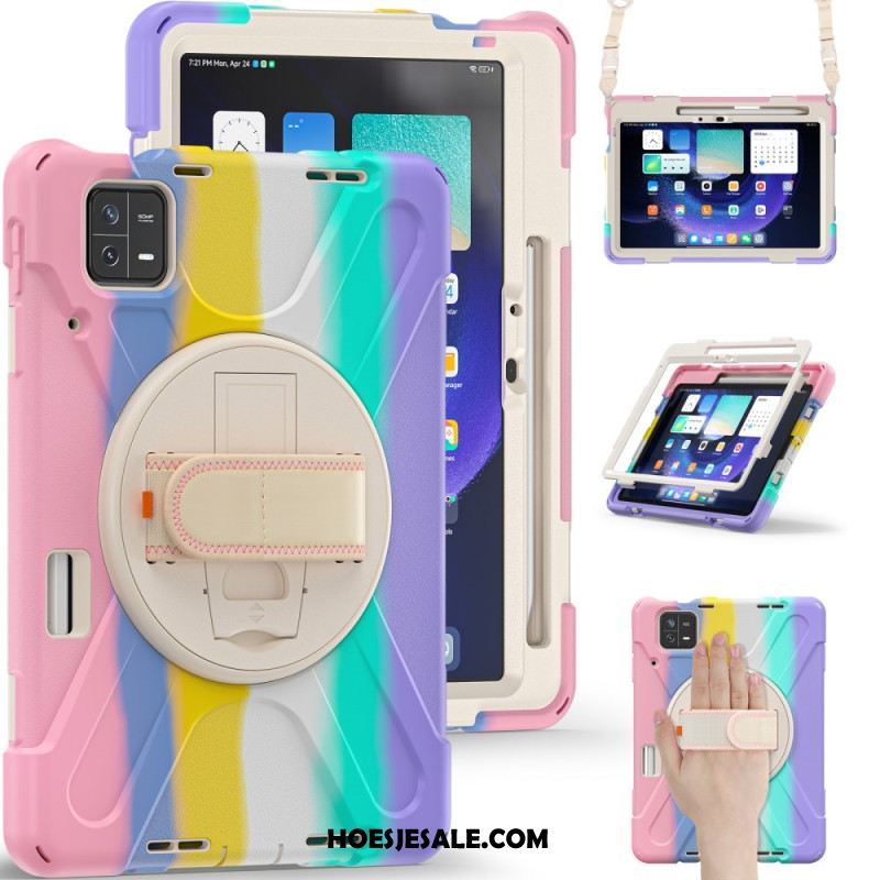 Hoesje Voor Xiaomi Pad 6 Schouderband Met X-design