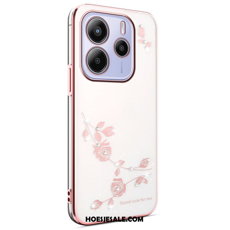 Hoesje Voor Xiaomi Redmi Note 14 5g Kadem Bloemen En Strass-steentjes
