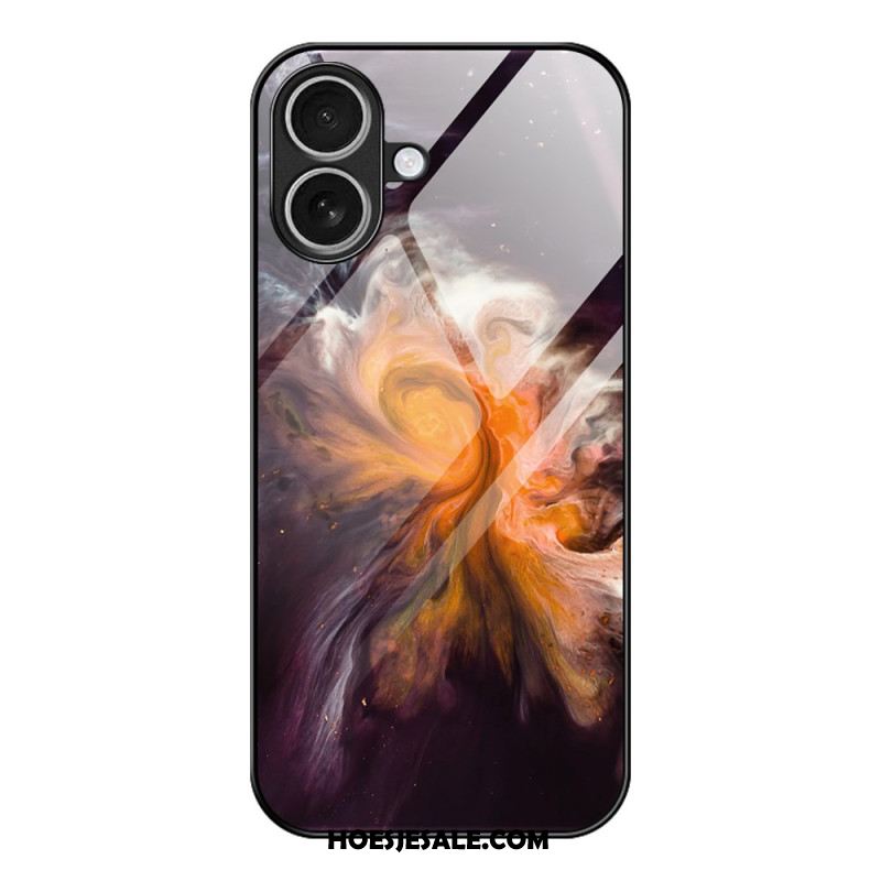 Hoesje Voor iPhone 17 Gehard Glas Met Marmerpatroon