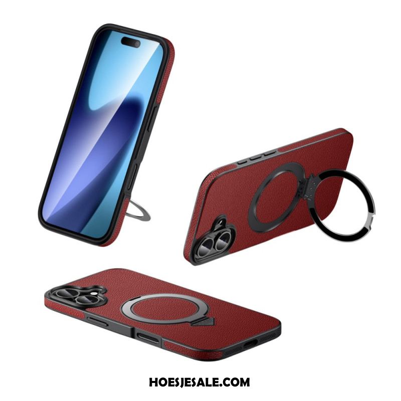Hoesje Voor iPhone 17 Magsafe Compatibel Met Leer Met Standaard