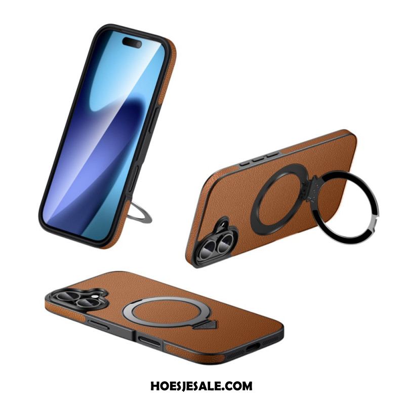 Hoesje Voor iPhone 17 Magsafe Compatibel Met Leer Met Standaard