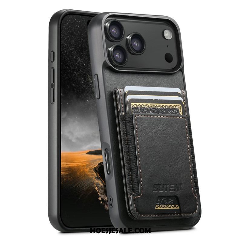 Hoesje Voor iPhone 17 Pro Kaarthouder In Gewaxt Leer