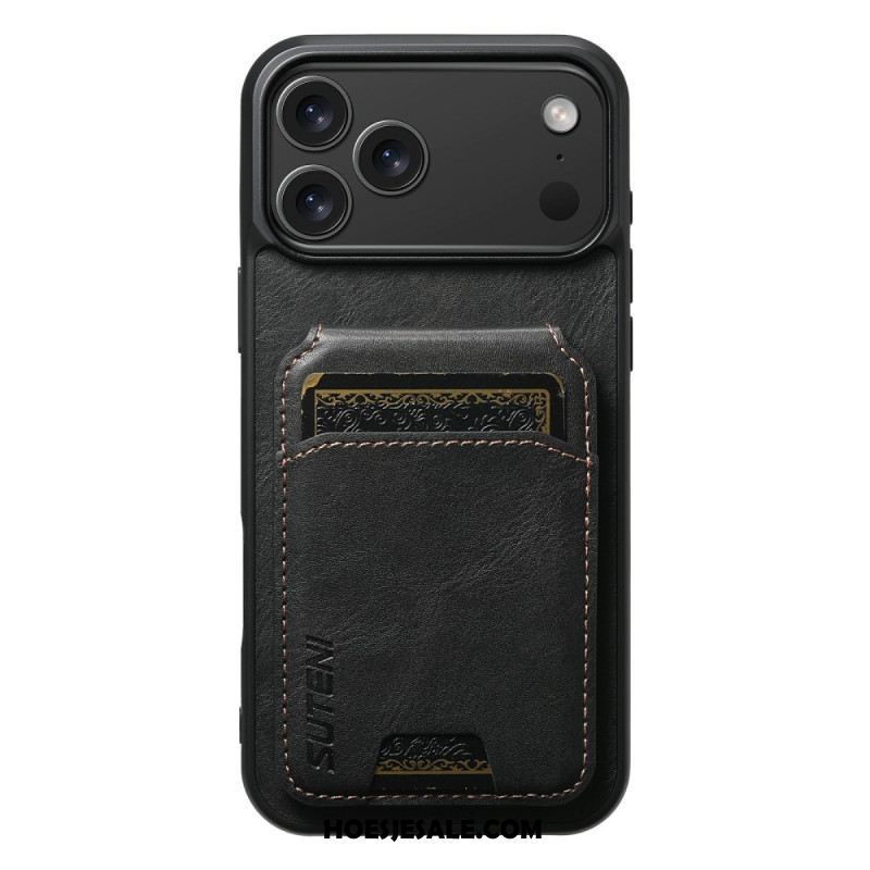 Hoesje Voor iPhone 17 Pro Max Kaarthouder Met Gewaxte Textuur Suteni