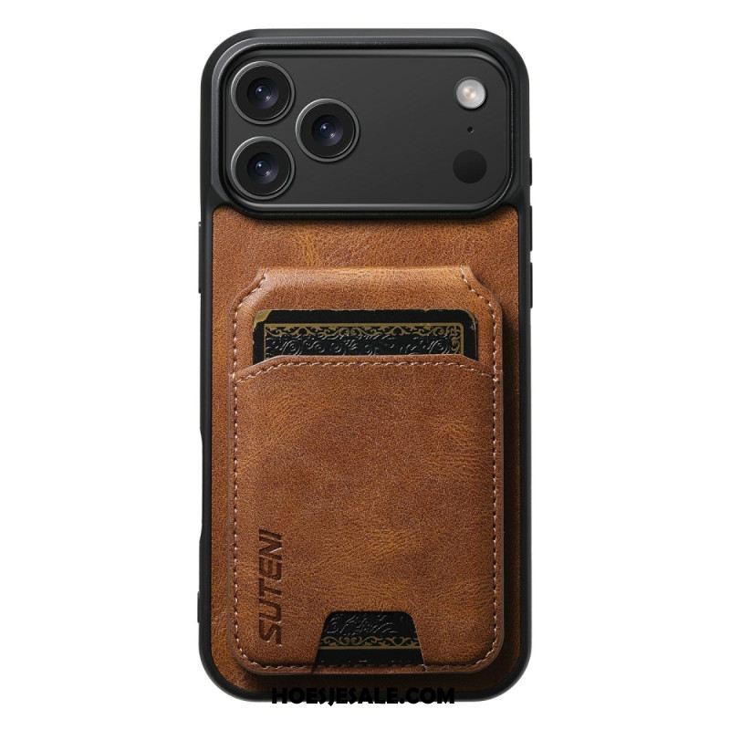 Hoesje Voor iPhone 17 Pro Max Kaarthouder Met Gewaxte Textuur Suteni