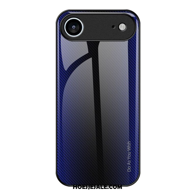 Hoesje Voor iPhone Air Gehard Glas Koolstofvezel