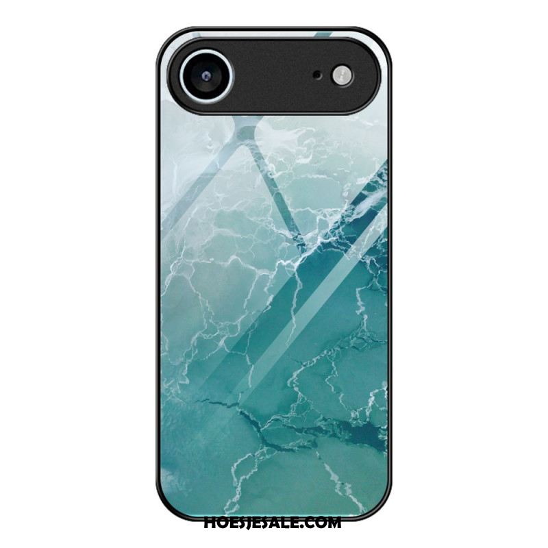 Hoesje Voor iPhone Air Gehard Glas Met Marmerpatroon