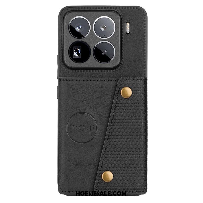 Hoesje Xiaomi 15 Pro Kaarthouder Met Leerlook