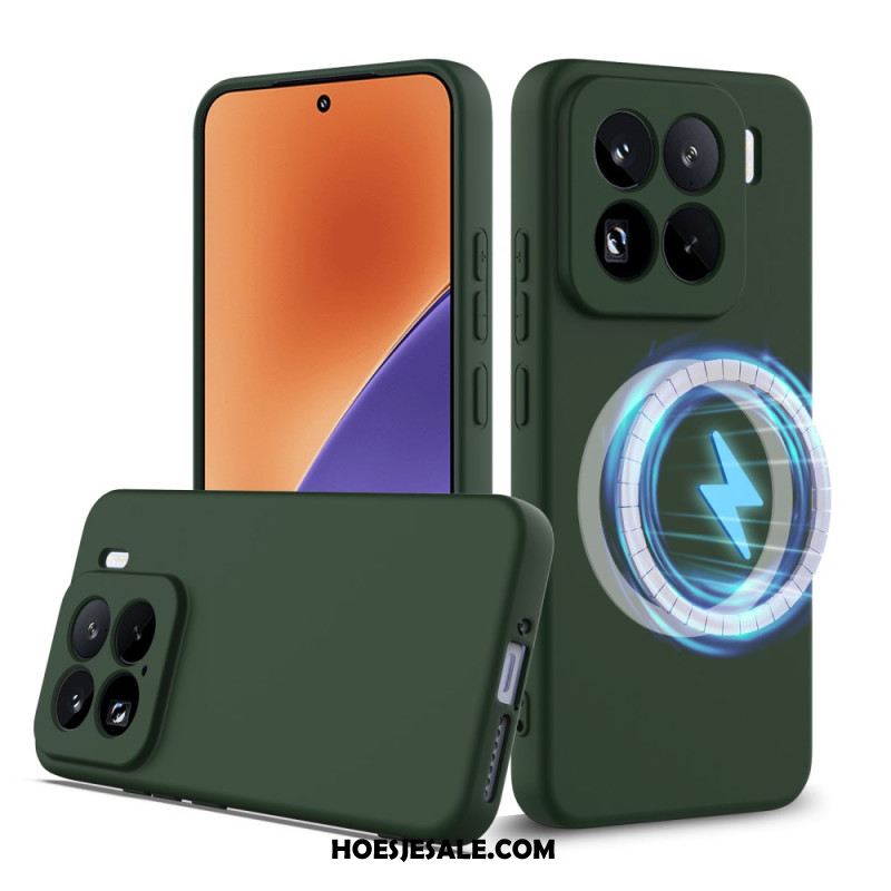 Hoesje Xiaomi 15 Pro Magsafe-compatibele Vloeibare Siliconen Met Riem