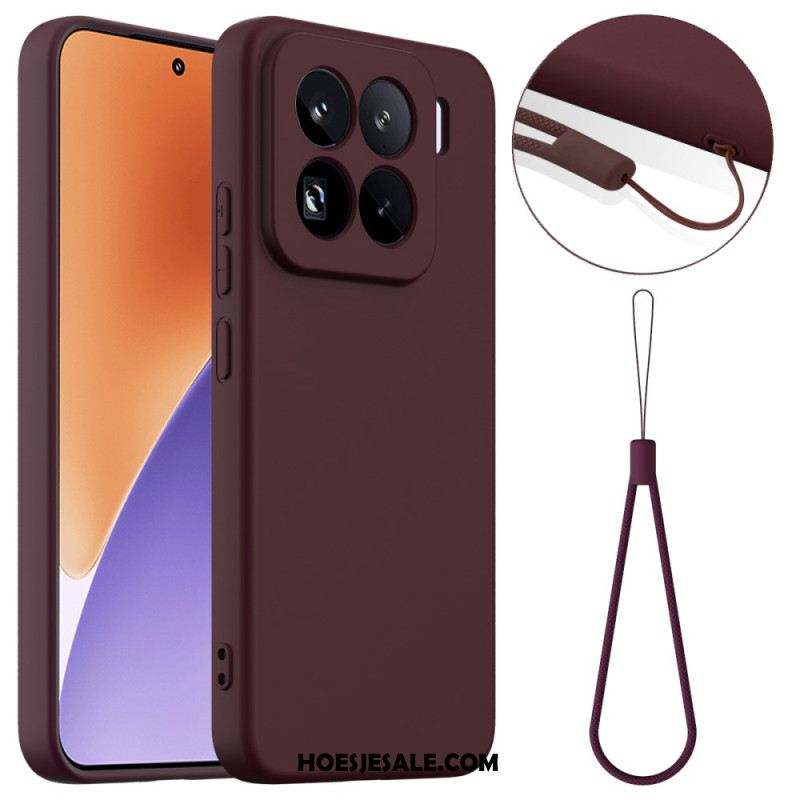 Hoesje Xiaomi 15 Pro Magsafe-compatibele Vloeibare Siliconen Met Riem