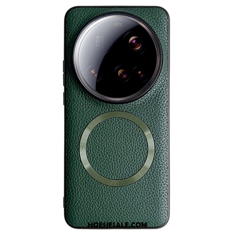 Hoesje Xiaomi 15 Ultra Compatibel Met Magsafe Lychee Leerlook Bescherming Hoesje