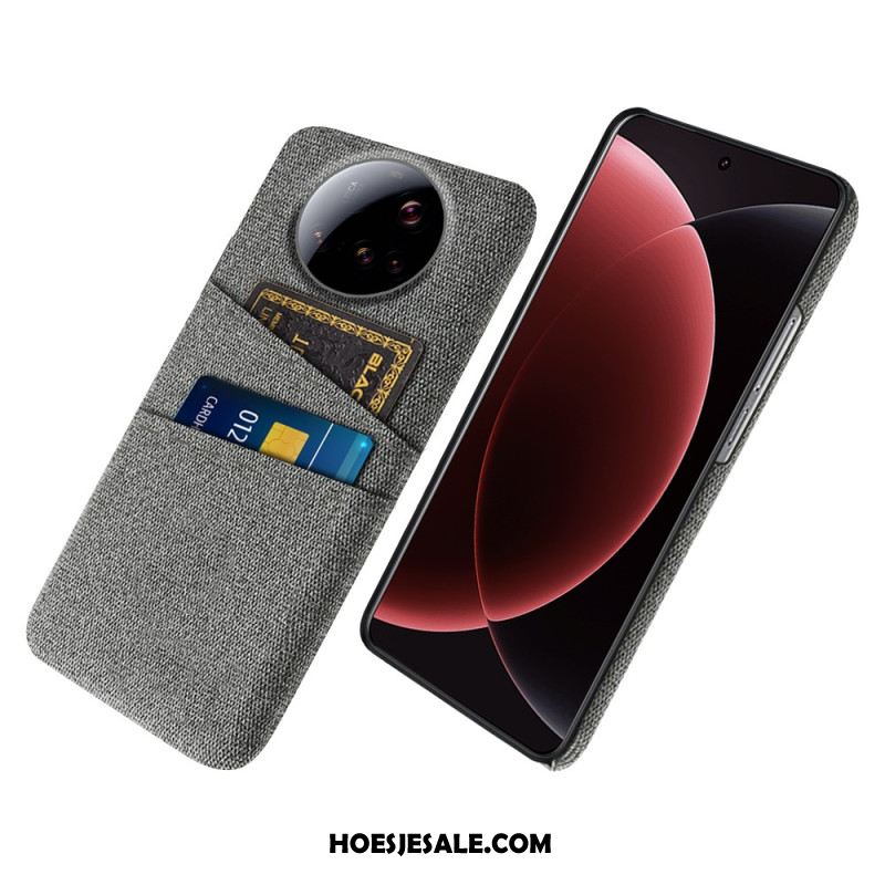 Hoesje Xiaomi 15 Ultra Stoffen Dubbele Kaarthouder