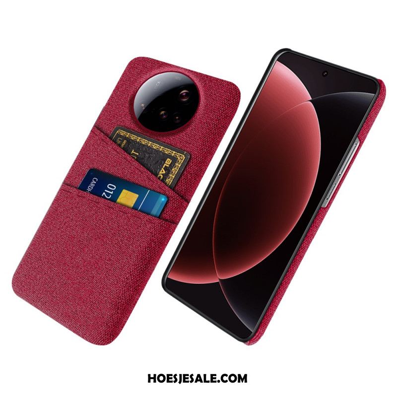 Hoesje Xiaomi 15 Ultra Stoffen Dubbele Kaarthouder