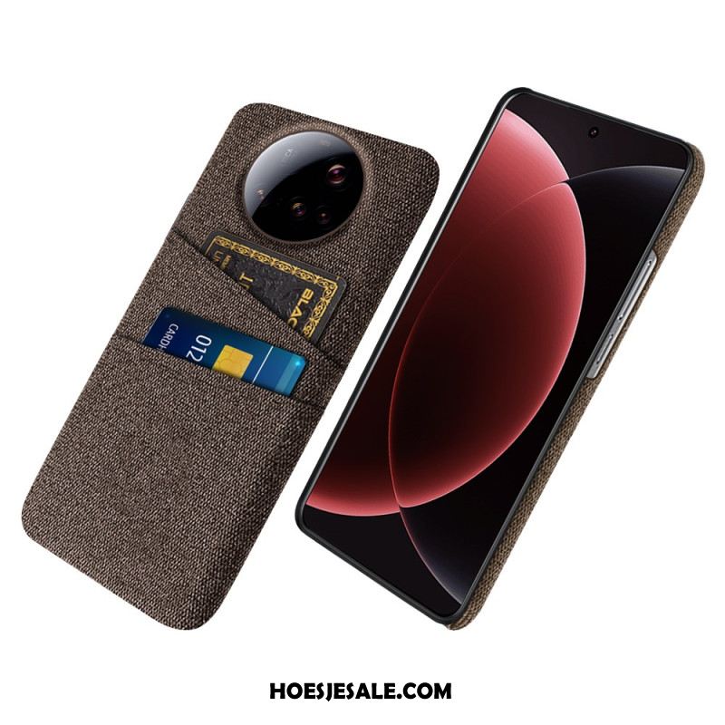 Hoesje Xiaomi 15 Ultra Stoffen Dubbele Kaarthouder