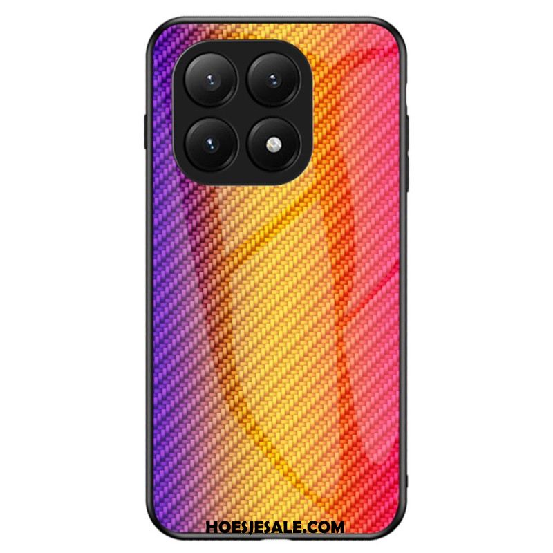 Hoesje Xiaomi 15t Gehard Glas Met Koolstofvezel Bescherming Hoesje