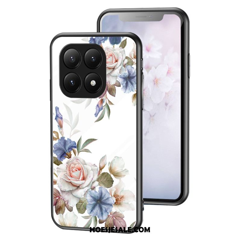 Hoesje Xiaomi 15t Pro Bloemenprint Gehard Glas Bescherming Hoesje