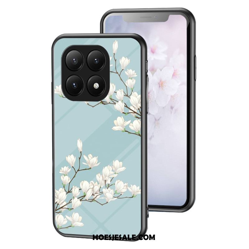 Hoesje Xiaomi 15t Pro Bloemenprint Gehard Glas Bescherming Hoesje