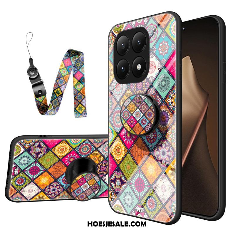 Hoesje Xiaomi 15t Pro Patchworksteun En Lint Bescherming Hoesje