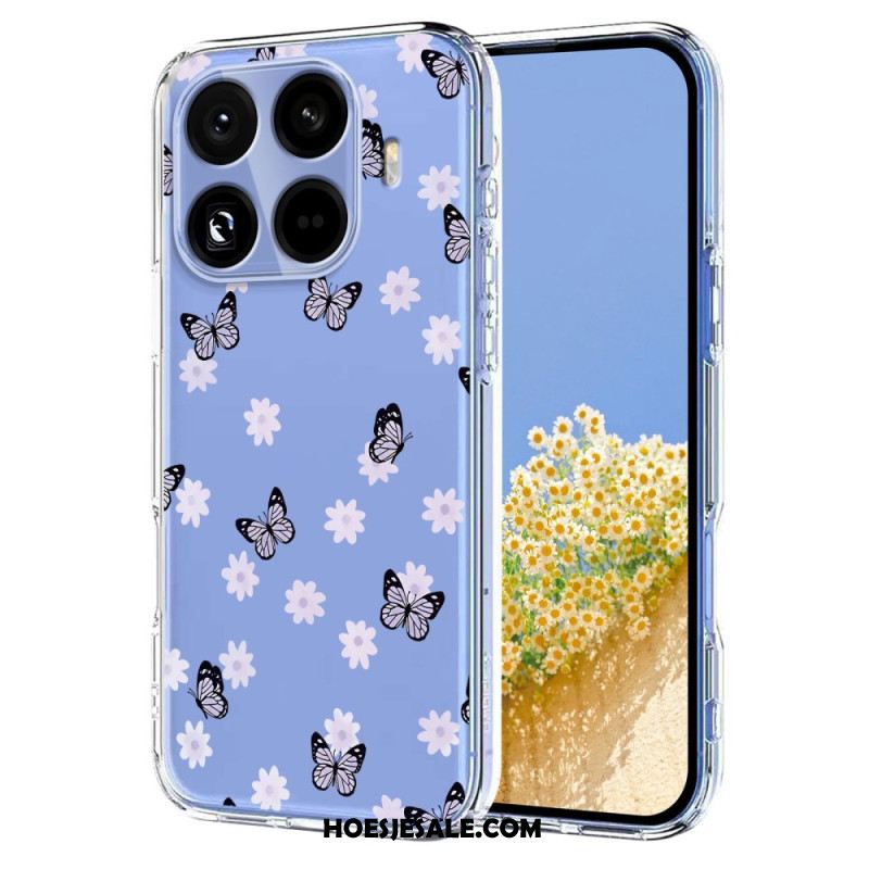 Hoesje Xiaomi 15t Pro Transparant Met Bloemenmotief