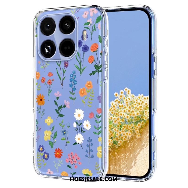 Hoesje Xiaomi 15t Pro Transparant Met Bloemenmotief
