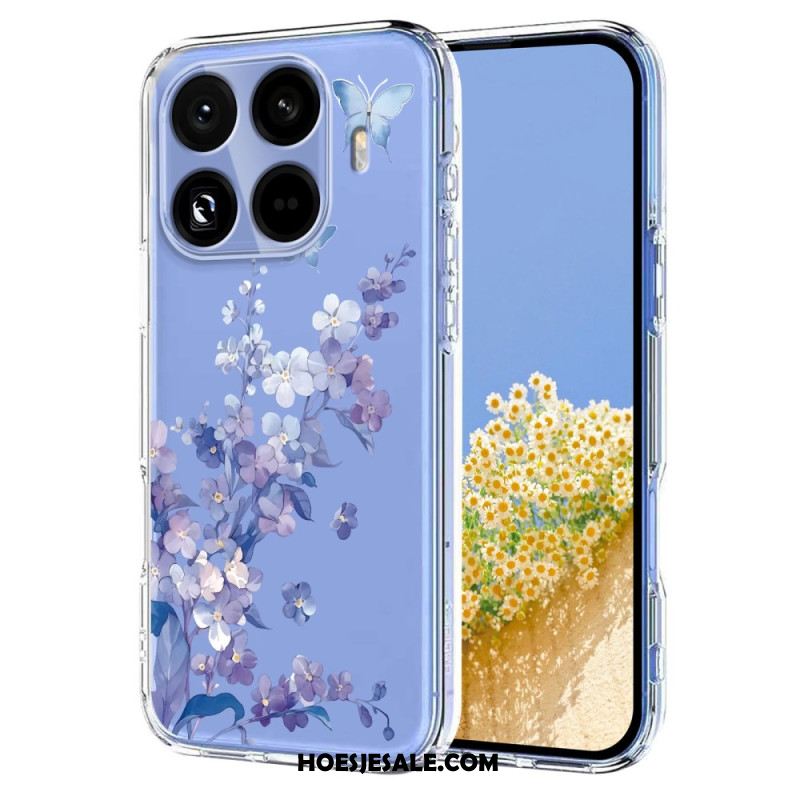 Hoesje Xiaomi 15t Pro Transparant Met Bloemenmotief