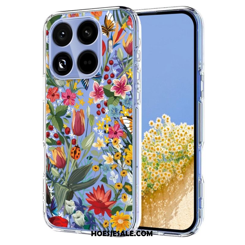 Hoesje Xiaomi 15t Pro Transparant Met Bloemenmotief