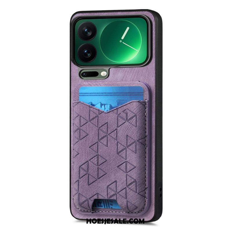 Hoesje Xiaomi 17 Pro Kaarthouder En Gegraveerde Standaard