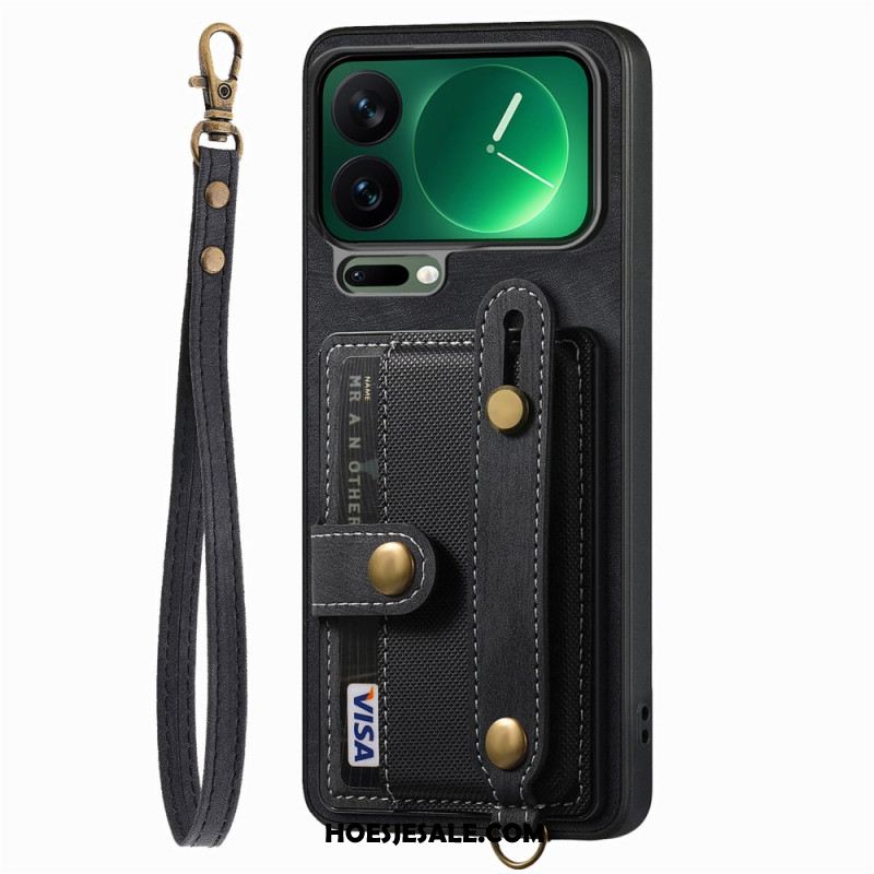 Hoesje Xiaomi 17 Pro Kaartsleuven En Riem Bescherming Hoesje