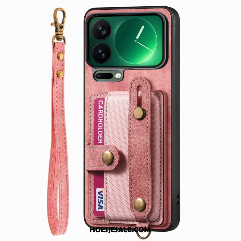 Hoesje Xiaomi 17 Pro Kaartsleuven En Riem Bescherming Hoesje