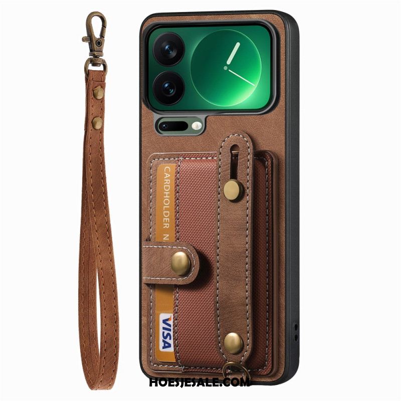 Hoesje Xiaomi 17 Pro Kaartsleuven En Riem Bescherming Hoesje