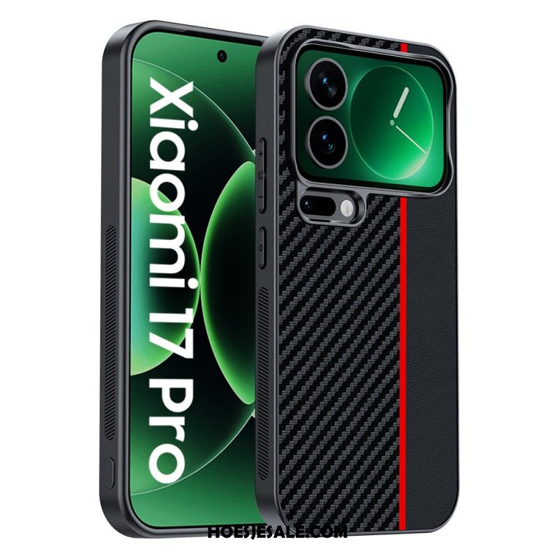 Hoesje Xiaomi 17 Pro Koolstofvezeltextuur