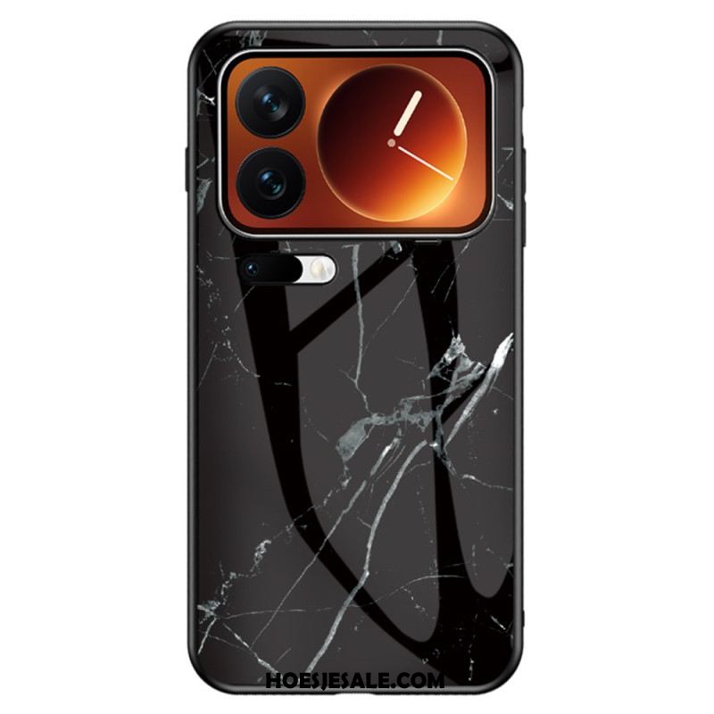 Hoesje Xiaomi 17 Pro Marmerpatroon Van Gehard Glas