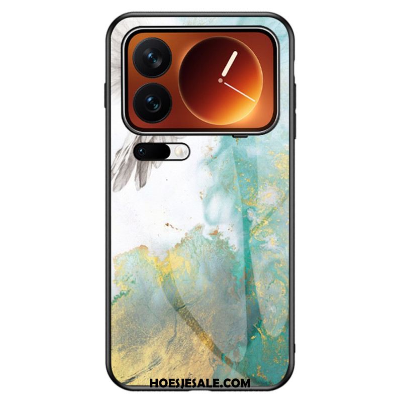 Hoesje Xiaomi 17 Pro Marmerpatroon Van Gehard Glas