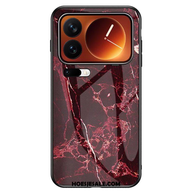 Hoesje Xiaomi 17 Pro Marmerpatroon Van Gehard Glas