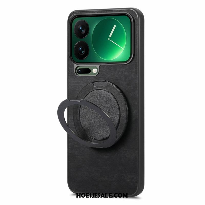 Hoesje Xiaomi 17 Pro Max Draaibare Standaard Met Retro Lederlook