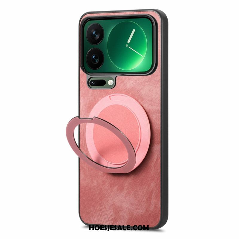 Hoesje Xiaomi 17 Pro Max Draaibare Standaard Met Retro Lederlook